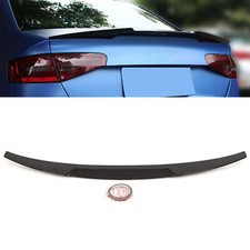 Fits Audi A4 B8.5 2012-2015 Rear Trunk Boot Lip Spoiler M4 Style Gloss Black