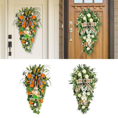 Easter teardrop wreath front - teardrop,