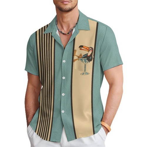 Hawaiian button down - button,