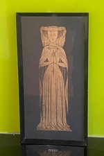 Vintage Framed Brass Rubbing