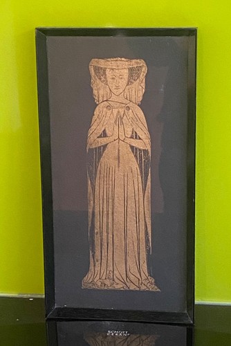 Vintage framed brass rubbing - vintage,