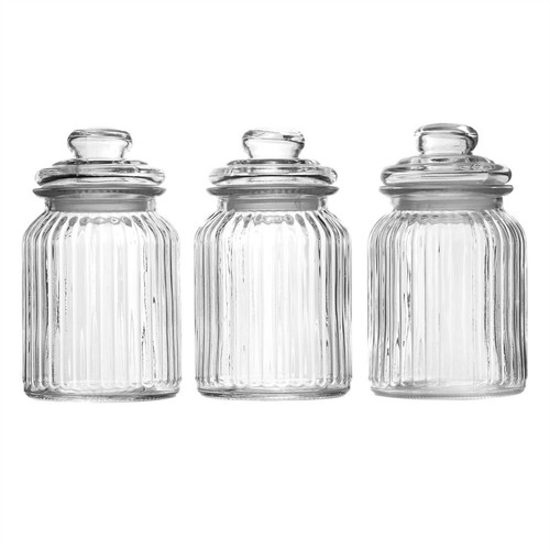 Vintage airtight glass jars - airtight,