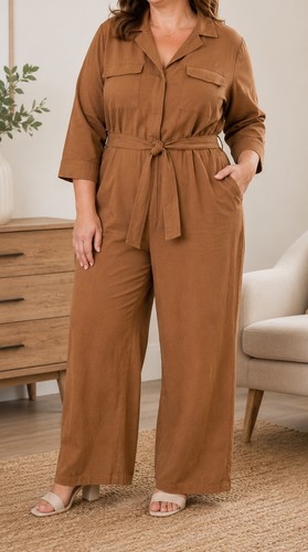 F terracotta jumpsuit - f,