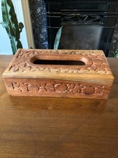 Vintage Wooden Tissue Box