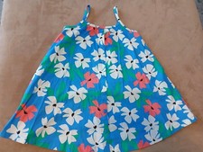 Hanna Andersson Girls Size 110 (US 5) Swing Multicolored Floral Print Dress EUC