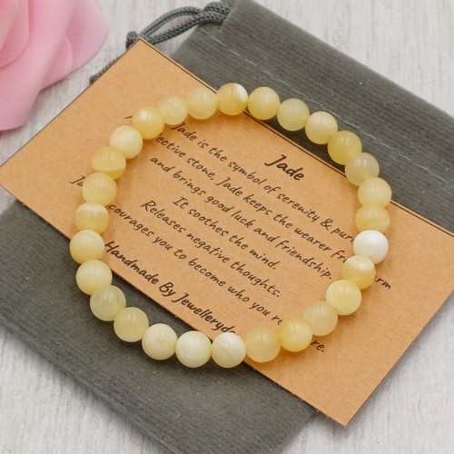 Honey jade bracelet stretch - bracelet,