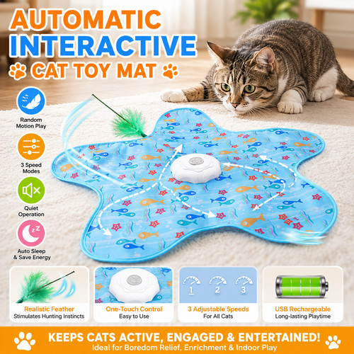 Automatic interactive cat toy - interactive,