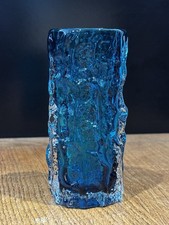 Whitefriars Blue Bark Vase
