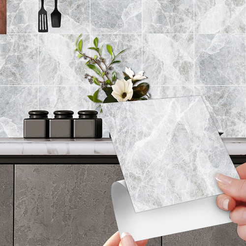 Grey marble tile stickers for - tile,