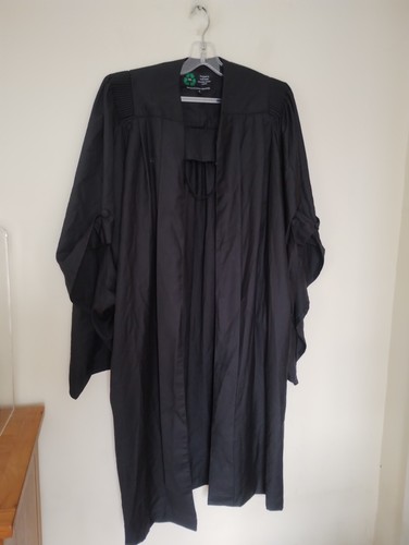 Black graduation gown academic - black,
