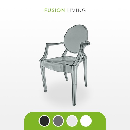 Ghost dining chair louis - -,