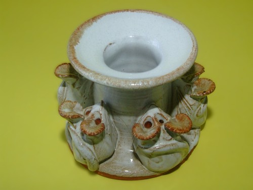 Lovely small pottery candle - lovely,