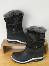 Decathlon Quechua SH500 X-Warm Snow Mid Boots Size UK 5.5 EU 39 Black Grey 