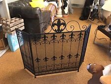  Fire guard fleur-de-lis design decorative Screen Metal ,fire screen fire guard