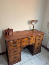 antique oak pedestal desk