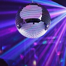 20CM Mirror Disco Ball Silver Hanging Glitter Ball For DJ Dance Party Stage NEW