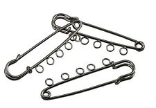 3 Kilt Pin Brooch 5cm with 5 Loops Silver Plated Finding