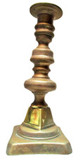 candle stick early 19th century candlestick brass  antique 20 cm  C7