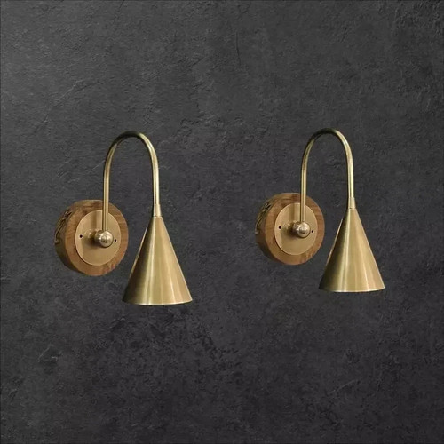 Handmade pair raw brass - handmade,