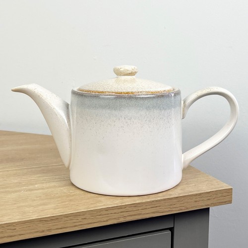Ceramic teapot white stoneware - ceramic,