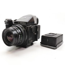 Bronica ETRS 50mm f/2.8 Lens Prism Finder 2x 120 Film Backs Medium Format Kit