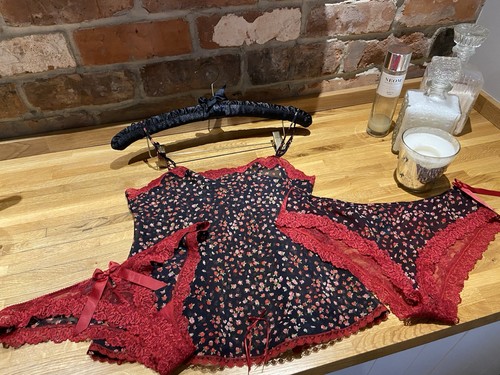 Vintage silk chiffon - print, &