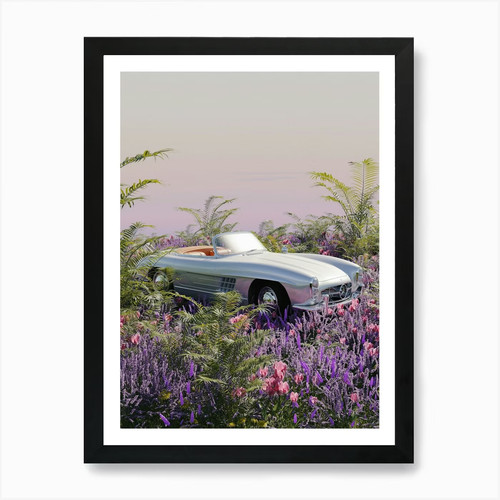 Mercedes benz 300sl art print - art,