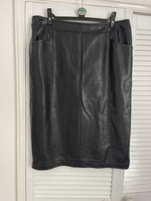 PU Faux Leather Pencil Skirt