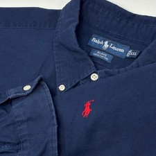 Ralph Lauren Blake XXL Mens Button Down Shirt Long Sleeve Red Pony Logo