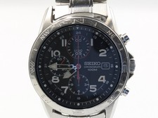 Seiko Chronograph 7T92-0DX0 Quartz Men’s Watch Black Dial 100M Duty Paid