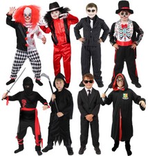 BOYS HALLOWEEN COSTUME FANCY DRESS KILLER SCARY KIDS OUTFIT S M L XL CHILDS