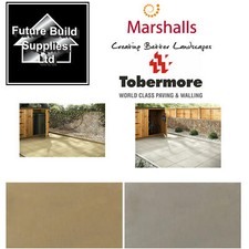  Paving Slabs Buff & Natural 450mm x 450mm x 32mm Light Dimple smooth Finish