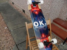 COMPLETE  SKATEBOARD/ cruiser OK TEAM MODEL  35.5 X 9.5" LONGBOARD/CRUISER