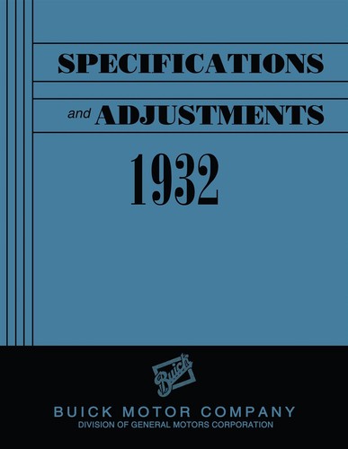 1932 buick specifications - 1932,