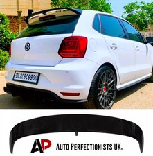 VW Polo MK5 6R 6C GTI R WRC Style Rear Gloss Black Roof Spoiler Boot Wing Kit