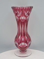 Vintage cranberry cut glass