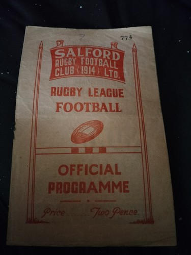 Vintage rugby league - league, programme