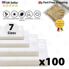 Vacuum Sealer Food Storage Bags Textured Strong Pouches Seal Embossed Vacuum