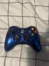 Genuine Xbox 360 Wireless Controller Chrome Blue Limited Edition 
