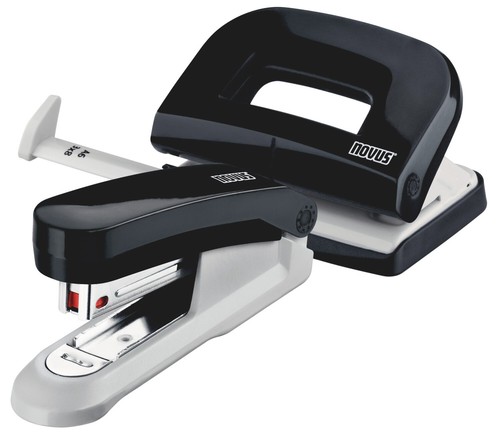 Novus black stapler and hole - black,