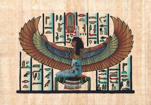 Egyptian papyrus painting - egyptian,