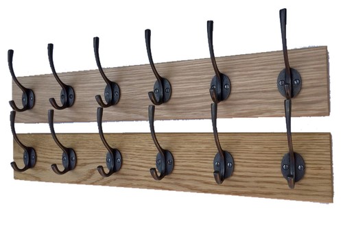 Handmade solid oak coat rack - handmade,