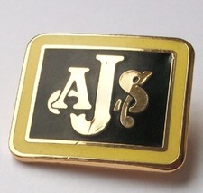 AJS ENAMEL LAPEL PIN BADGE CAP