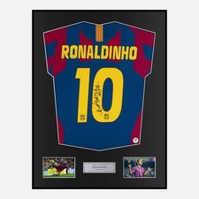 Framed Ronaldinho Signed