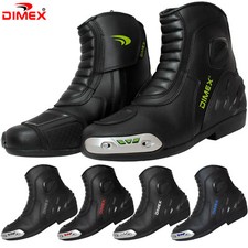 Motorcycle Sports Boots Motorbike Leather Adventure Short Ankle Shoes Racing CE