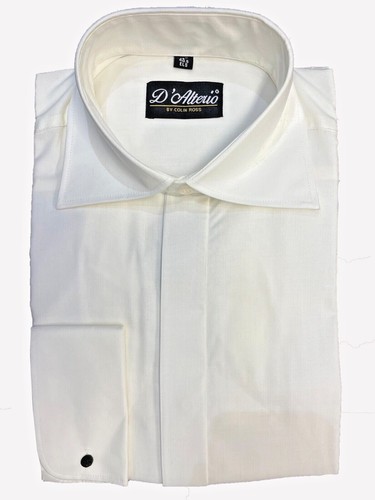 Ivory wedding shirt cutaway - shirt,
