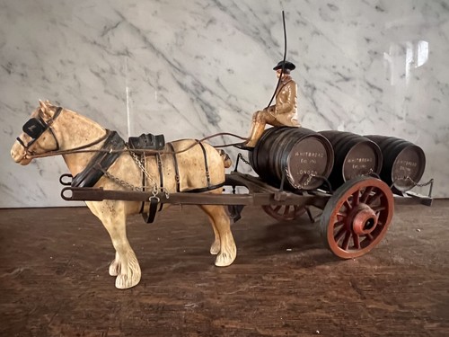 Antique whitbread model dray - model,