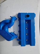 BMW M44 Z3 E36 Cam Rocker Cover and intake plenum Refurbished Blu Powder coated