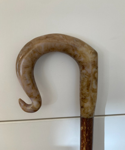 Resin marbled crook handle - crook,