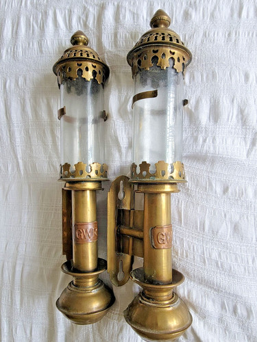 Pair brass gwr - pair,